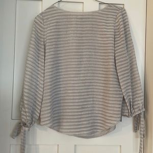 Long sleeved striped gray dress shirt.  Size small.